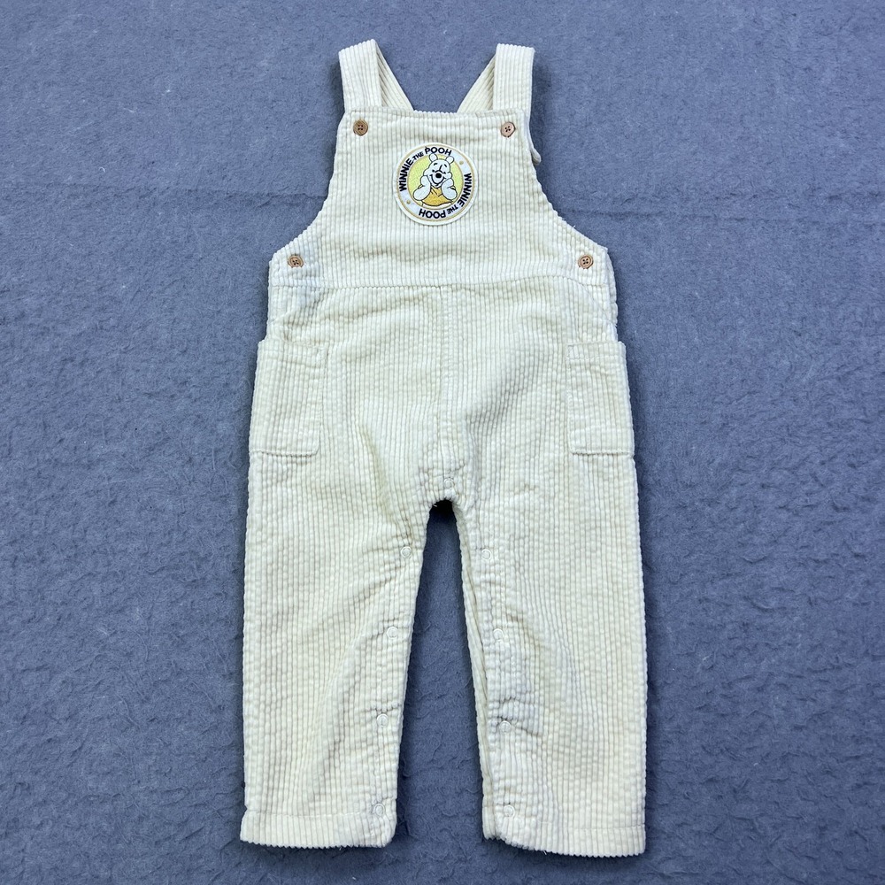 Disney Baby Winnie the Pooh Overalls 24M Yellow Corduroy